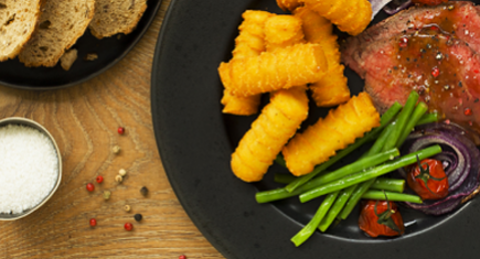 Dressage d'un plat avec les golden croquettes de McCain