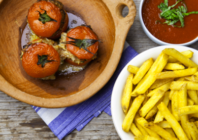 gevulde tomaten uit de oven 